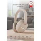 Torima Bluetooth Kulaklık Kulak Üstü Kablosuz Kulaklık HD50 Bej