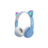Torima Bluetooth Kulaklık Kulak Üstü Kedi Figürlü Kablosuz Kulaklık P47M Mavi