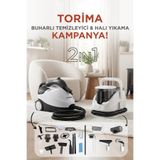 Torima Buharlı Temizleyici Halı ve Koltuk Yıkama Cam Zemin Mutfak Temizlme Buhar Makinesi JJB747+CB08C