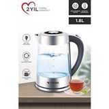 Torima Cam LED Işıklı 1500W 1.8L Kettle Su Isıtıcı TY-S888-040 - Beyaz