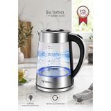 Torima Cam LED Işıklı 1500W 1.8L Kettle Su Isıtıcı TY-S888-040 - Beyaz