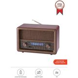 Torima D56 Kahverengi Nostaljik Uzaktan Kumandalı Bluetooth Hoparlör – Radyo, Usb/Tf, Tws, Şarjlı