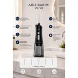 Torima Dijital Ekranlı Şarjlı Ağız Duşu 2 Modlu Taşınabilir Ağız Bakım Cihazı OC02 Siyah