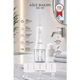 Torima Dijital Ekranlı Şarjlı Ağız Duşu 4 Modlu Taşınabilir Ağız Bakım Cihazı OC01 Beyaz