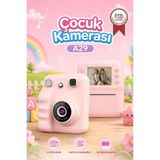 Torima Dijital Fotoğraf Makineleri Çocuk Termal Resim Kağıt Baskılı Yazıcı Kamera Video Makinesi A29 Pembe