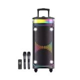 Torima Dr-8816 Siyah Çift Mikrofonlu RGB Ledli Taşınabilir Bluetooth Hoparlör