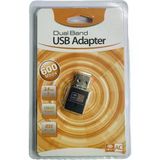 Torima Dual Band Antensiz 2.4G / 5Ghz Usb Adapter 600 Mbps Usb 3.0 Wireless