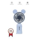 Torima F-12 Beyaz Mini Taşınabilir Fan Şarjlı 2 Kademeli Ledli Ayıcık Kulak Vantilatör Klima Soğutucu Fan
