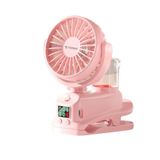 Torima F-14 Pembe Dijital Ekranlı Şarjlı Su Kapasiteli Mini Masa Fan Vantilatör