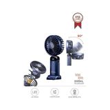 Torima F-19 Lacivert Dijital Ekranlı Şarjlı 90 Derece Ayarlanabilir Başlıklı Mini Masa Fan Vantilatör lacivert