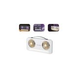 Torima F-23 Beyaz LED Işıklı Çift Fanlı Mini Masaüstü Vantilatör
