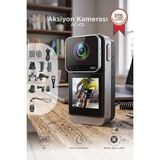 Torima Giyilebilir Aksiyon Kamerası 4K Ultra Hd Kayıt Su Geçirmez Kamera AC05 Siyah