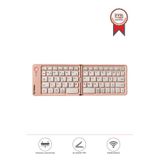 Torima Kablosuz Klavye Bluetooth Katlanabilir Şarjlı Mini Klavye TK08 Pembe