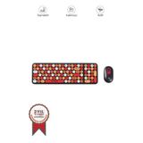 Torima Kablosuz Q Klavye Mouse Seti Retro Daktilo Görünümlü TMK07 Çok Renkli