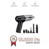 Torima LT-107C Mini Çok Fonksiyonlu Üflemeli Şarjlı Araç Süpürgesi El Süpürgesi - Siyah