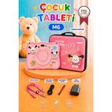 Torima Maniner Eğitici Tablet 4gb 128GB Kılıf Hediyeli Çocuk Tableti M6 Pembe - 4 GB