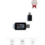 Torima Mini Araç Multimedya Dönüştürücü Adaptör Usb Type-C Uyumlu 2IN1 Kablosuz Carplay TAB10 - Siyah