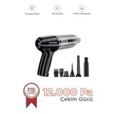Torima Mini Şarjlı Araç Süpürgesi Çok Fonksiyonlu Üflemeli El Süpürgesi LT107C Siyah
