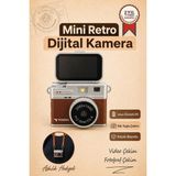 Torima Mini Vintage Dijital Fotoğraf ve Video Kamerası 2K Çözünürlük 180° Flip Ekranlı Kahverengi