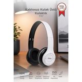 Torima P47 Kablosuz Kulak Üstü Bluetooth Kulaklık Stereo Beyaz Extra Bass Özellikli