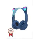 Torima P47M Sevimli Renkli Kedi Kulak Bluetooth Kulaklık Lacivert