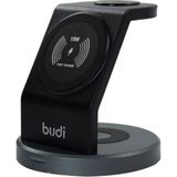Torima Pmr Budi 3-In-1 Kablosuz Şarj Ünitesi | Telefon, Kulaklık ve Apple Watch Için 15W Hızlı Şarj - Beyaz