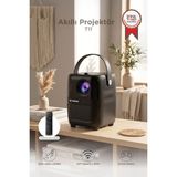 Torima Projeksiyon Cihazı Taşınabilir Ev Sineması 4K 1080P Bluetooth Android Akıllı Projektör T11 Siyah