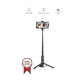 Torima Q12s Siyah Uzaktan Kumandalı Kablosuz Led Işıklı Selfie Çubuğu Tripod siyah