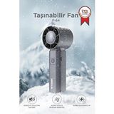 Torima Şarjlı El Vantilatörü Fener Özellikli Taşınabilir Mini Fan F64 Siyah