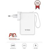 Torima Taşınabilir Batarya 10000 Mah Type-C Hızlı Şarj Dijital Göstergeli 22,5W Powerbank TRM-1017 Beyaz