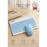 Torima TMK-04 Mavi TKL Kablosuz Klavye Mouse Seti