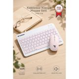 Torima TMK-04 Pembe TKL Kablosuz Klavye Mouse Seti