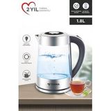 Torima TY-S888-040 Cam Ledli Kettle 1500W 1.8l Su Isıtıcı - Beyaz