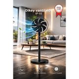 Torima Vantilatör 7 Pervaneli 3 Kademeli Kumandalı Dijital Ekranlı Ayaklı 16 Inc 60W Fan SF02 Siyah