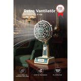 Torima Vantilatör Retro Tasarımlı Masaüstü Mini USB Şarjlı Fan F49 Yeşil