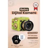 Torima Vintage Dijital Kamera Selfie Video Vlog Kamerası Fotoğraf Makinesi CMR48 Açık Yeşil