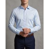 Torivalli Collection Dar Kesim Slimfit Saten Kolay Ütülenebilen Mevsimlik Cepsiz Uzun Kollu Kol Düğmesi Takılabilen Erkek Gömlek - Buz Mavi - 2XL