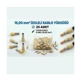 Tork 16 mm Izoleli Kablo Yüksüğü – 6 Awg – Fildişi Renk – 25 Adet