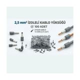 Tork 2,5 mm Izoleli Kablo Yüksüğü – 14 Awg – Gri Renk – 100 Adet