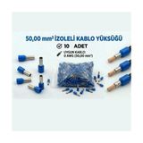 Tork 50 mm Izoleli Kablo Yüksüğü – 0 Awg – Mavi Renk – 10 Adet