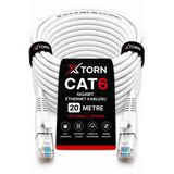 torn CAT6 Ethernet Kablosu 20 Metre RJ45 LAN İnternet Modem Router Bilgisayar Kablosu