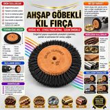 Torna Türk Ahşap Göbekli Kıl Fırça - alman malı