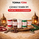 Torna Türk Tornatürk Çizmeli Tesbih Ipi 15 Metre Makara 9 kat Siyah