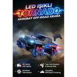 Tornado Uzaktan Kumandalı Işıklı Drift Arabası 4X4 Akrobat Off-Road Jeep 2.4Ghz Şarjlı Araba