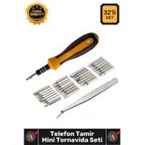 #Tornavida Premium Hassas Elektronik Laptop Hobi Onarım 32 Parça Telefon Tamir Mini Tornavida Seti
