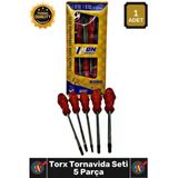 #Tornavida Profesyonel T15 T20 T25 T30 T40 Manyetik Uç Endüstriyel Çelik 5 Parça Torx Tornavida Seti