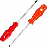 Tornavida Seti, 1 Düz, 1 Yıldız Tornavida Ergonomik Kaymaz Sap, Uzun Ömürlü Çelik Uç, Ev, Of