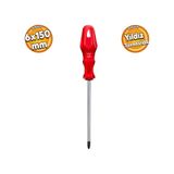 Tornavida Yıldız Tornavida Kırmızı Plastik Sap 6X150 Mm