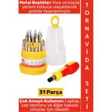 #Tornavidaseti Kauçuk Sap Laptop Küçük Elektronik Eşya Hassas Kullanım Mini Tornavida Seti 31 Parça