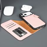TORONATA iPhone 17 Pro Max Hakiki Deri Cüzdan Kılıf – MagSafe Uyumlu, RFID Kart Koruması, 4 Kart + Nakit Bölmeli, Manyetik Ayrılabilir Tasarım (Pembe)